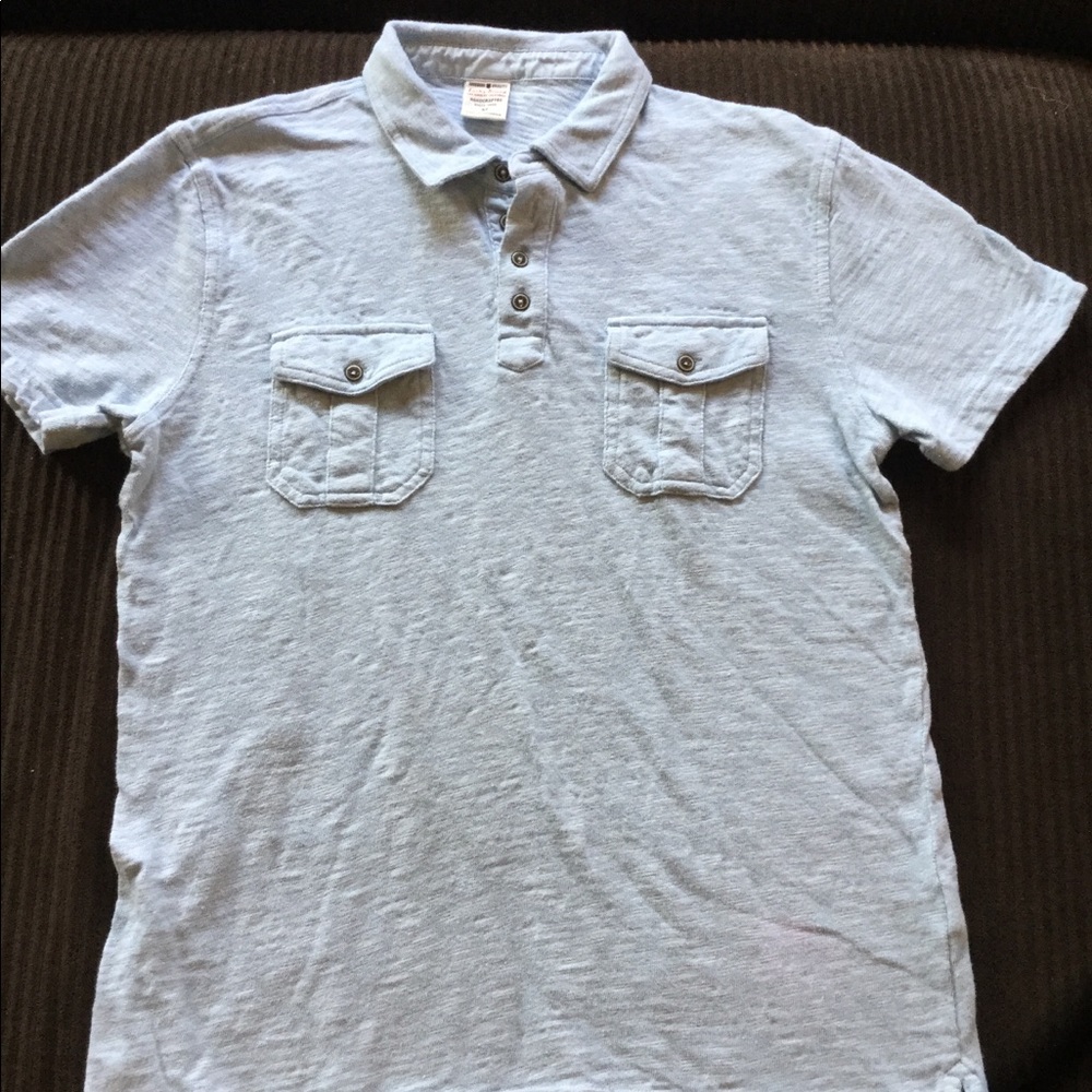 $20⬇️Brand double pocket resort polo shirts/blue